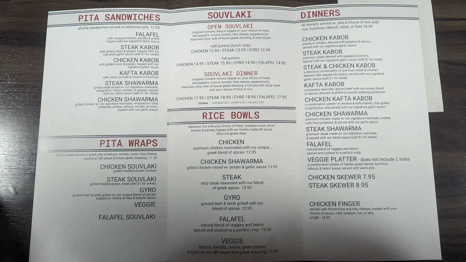 Menu 1