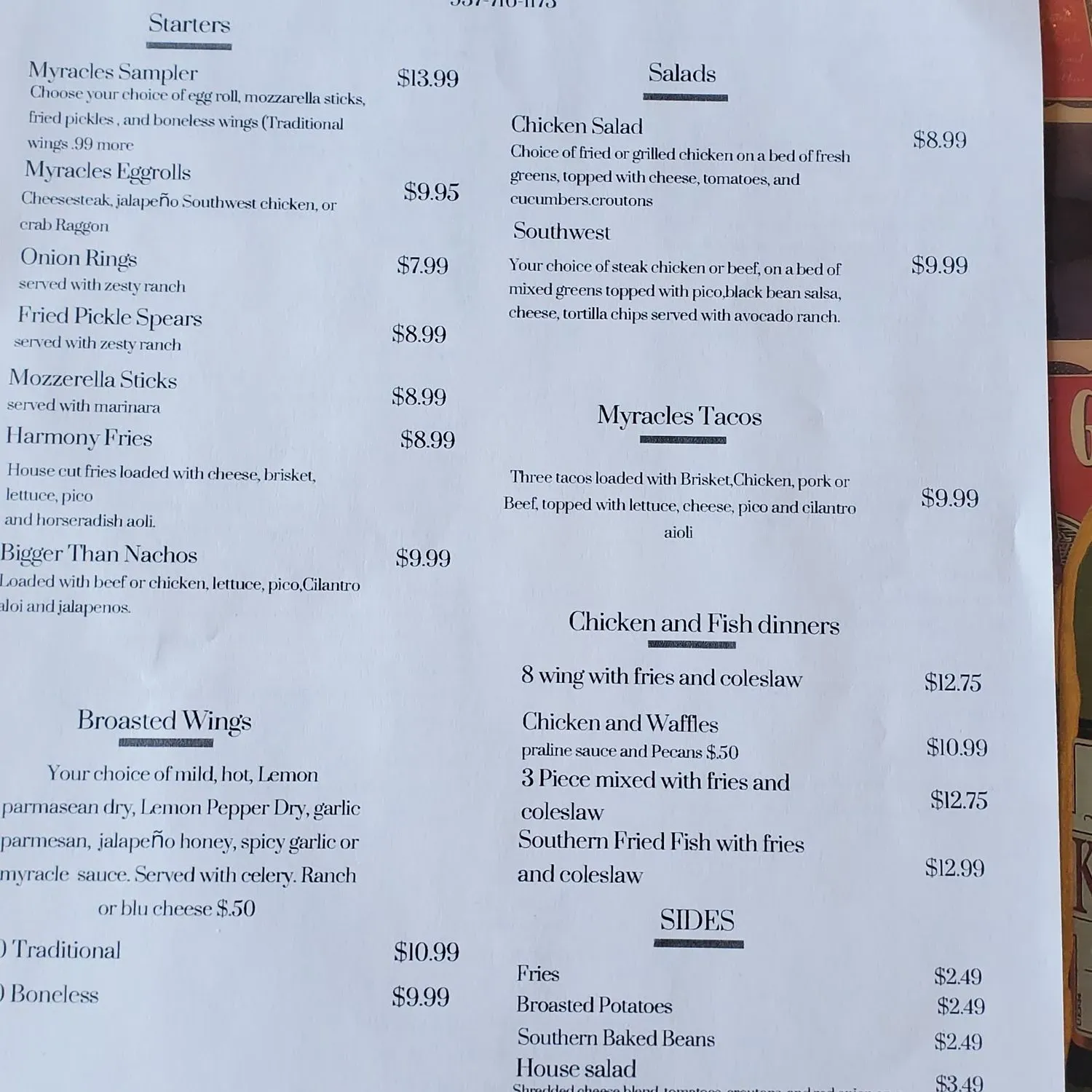 Menu 1