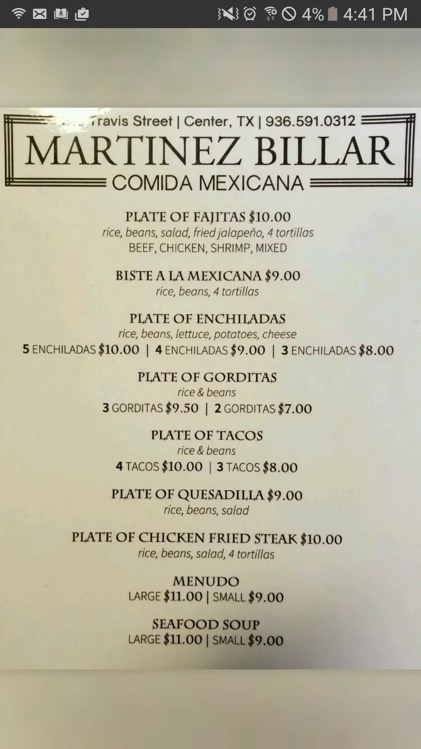 Menu 4