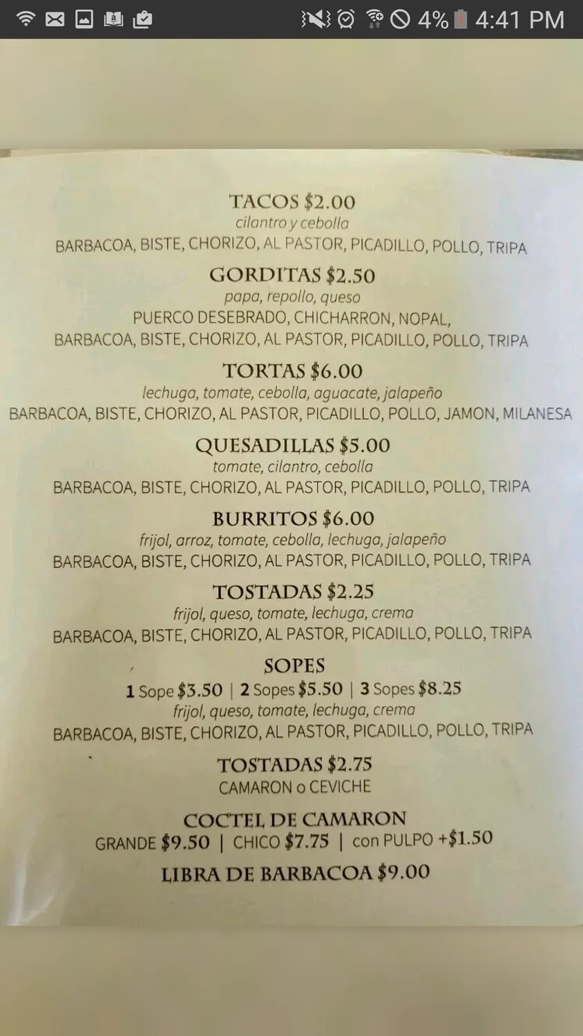 Menu 1