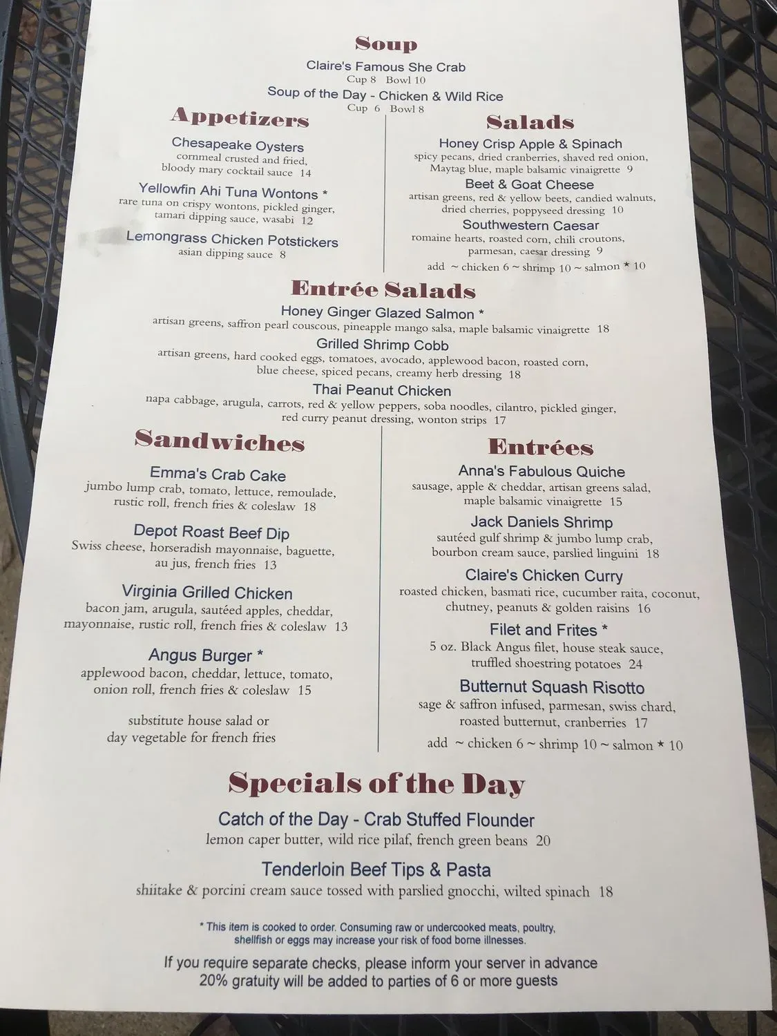 Menu 1