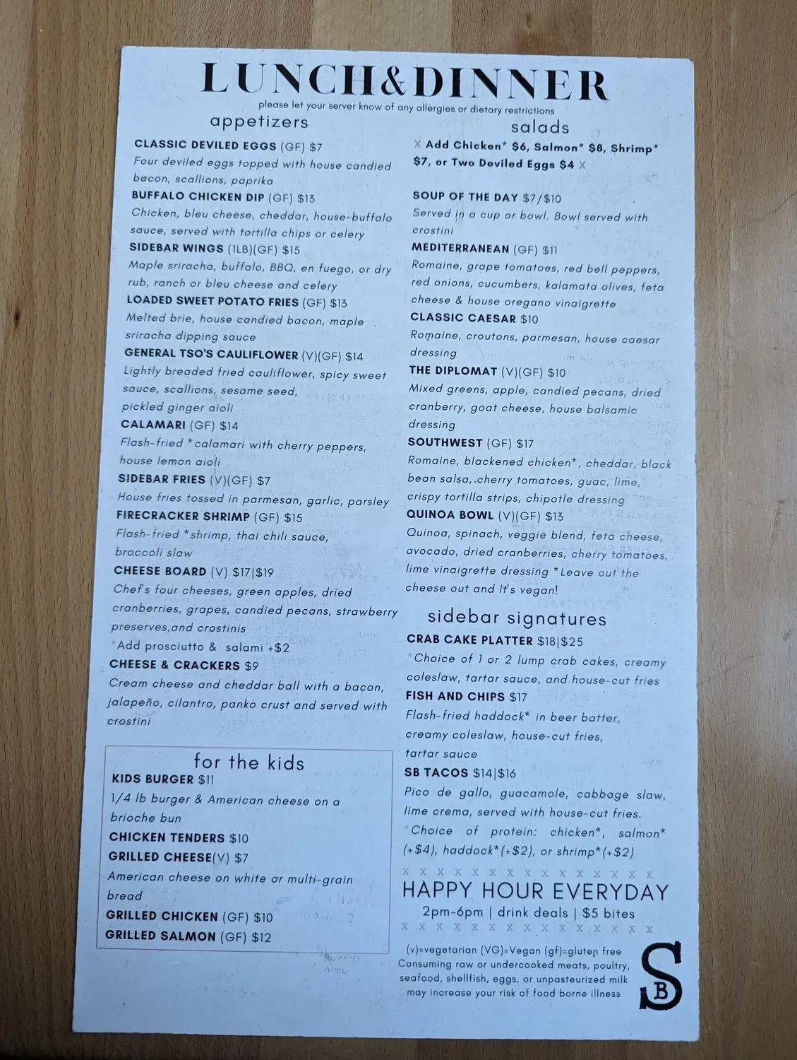 Menu 1