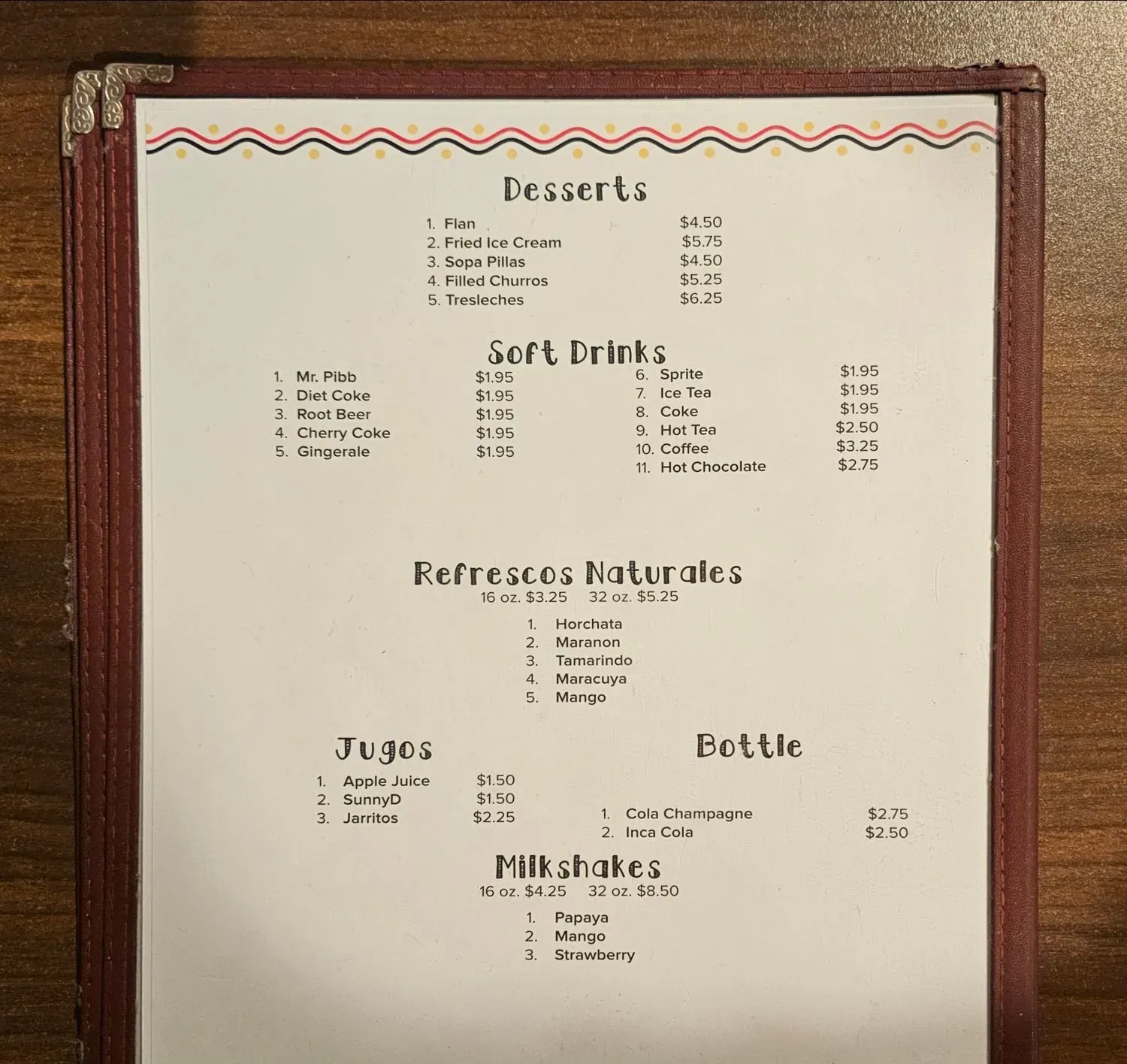 Menu 2