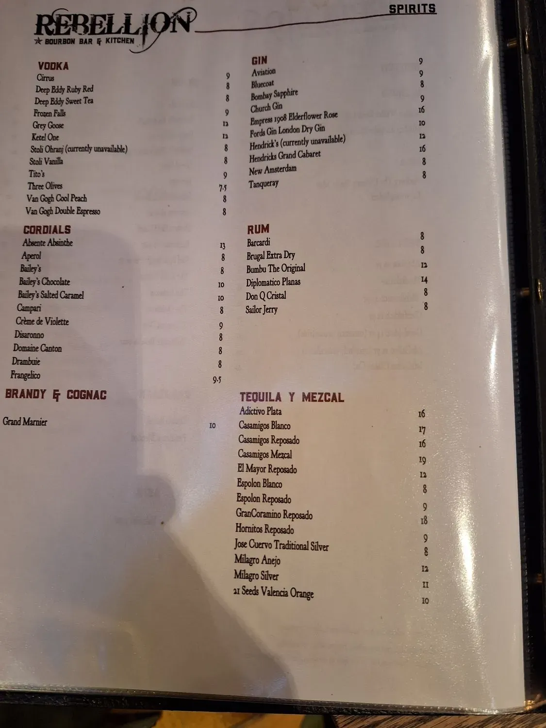 Menu 5