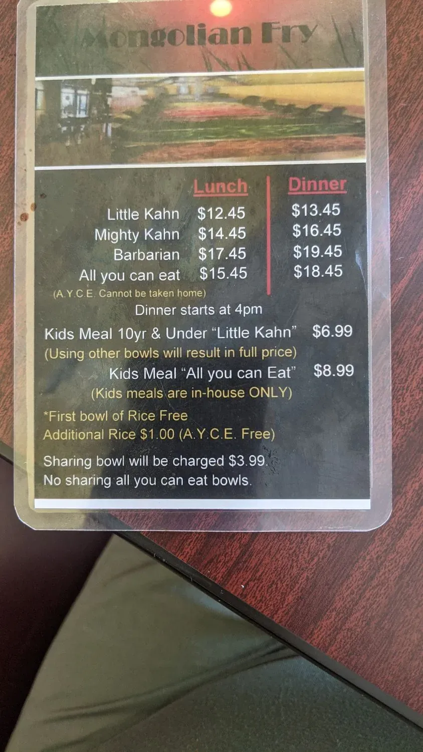 Menu 5