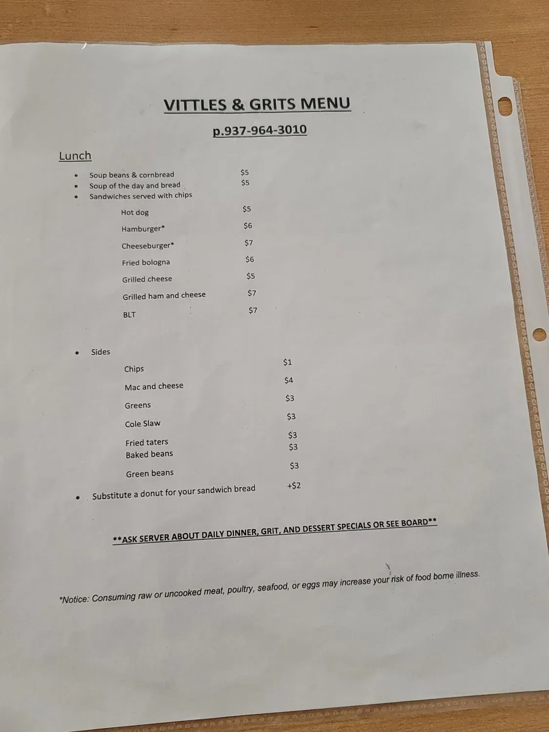 Menu 1