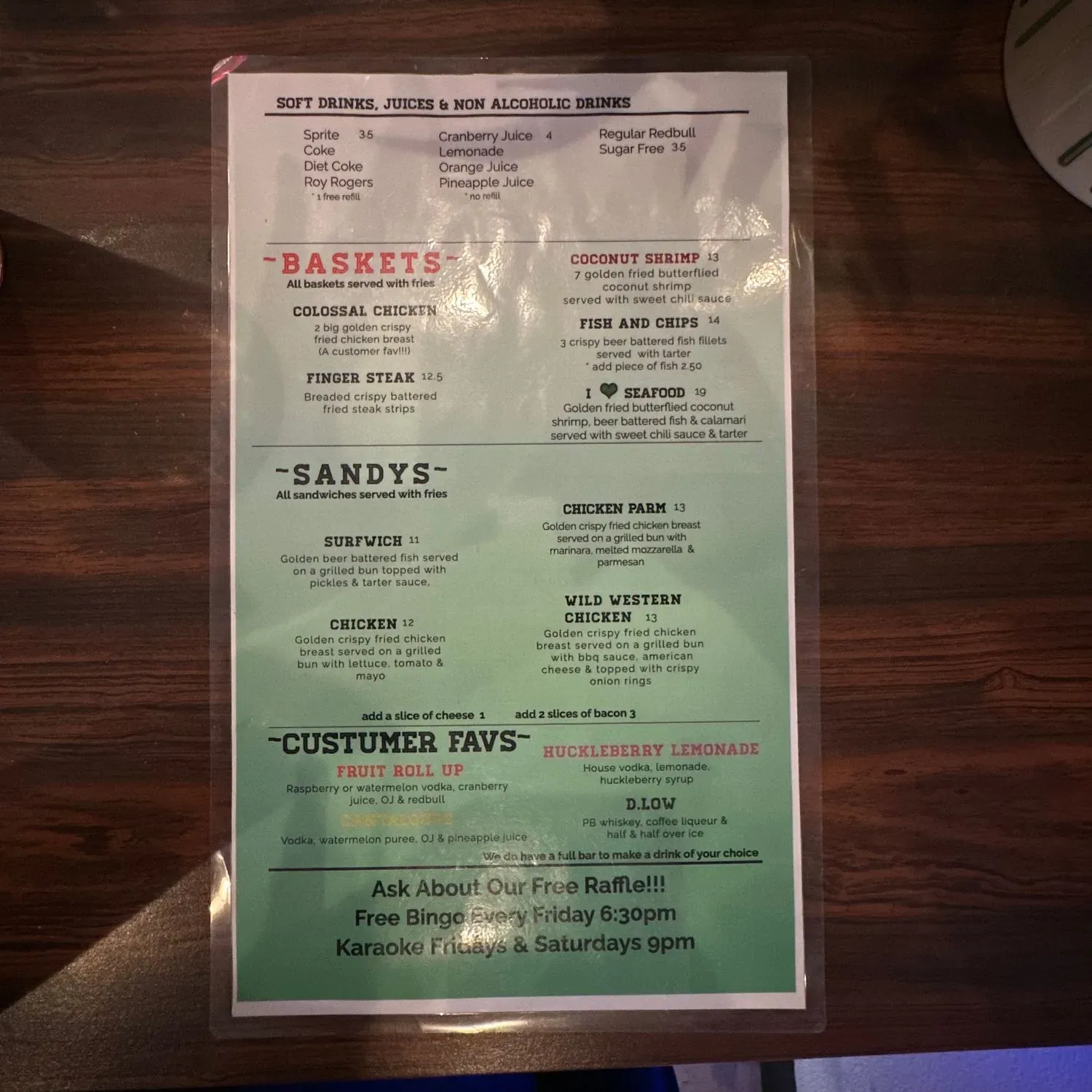 Menu 1