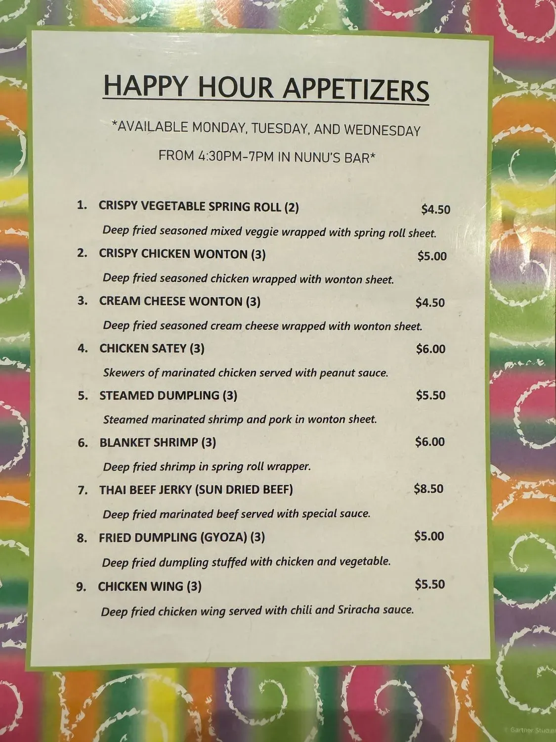 Menu 1