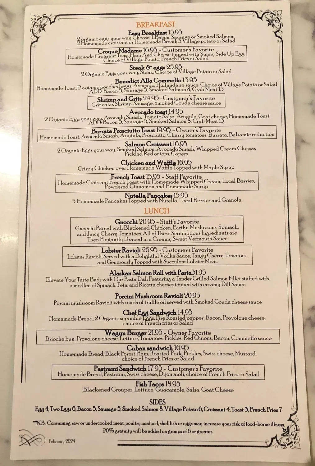 Menu 4