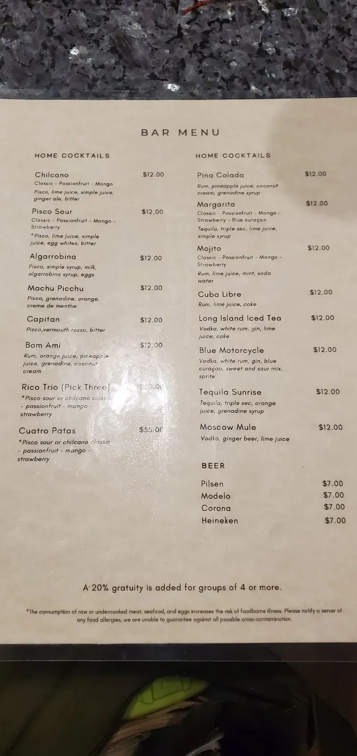 Menu 5