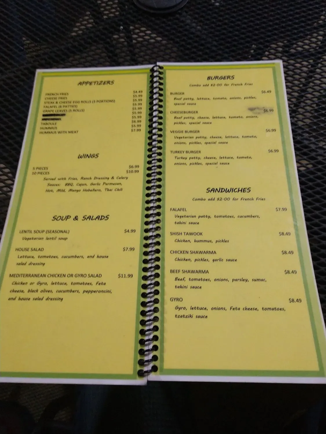 Menu 2