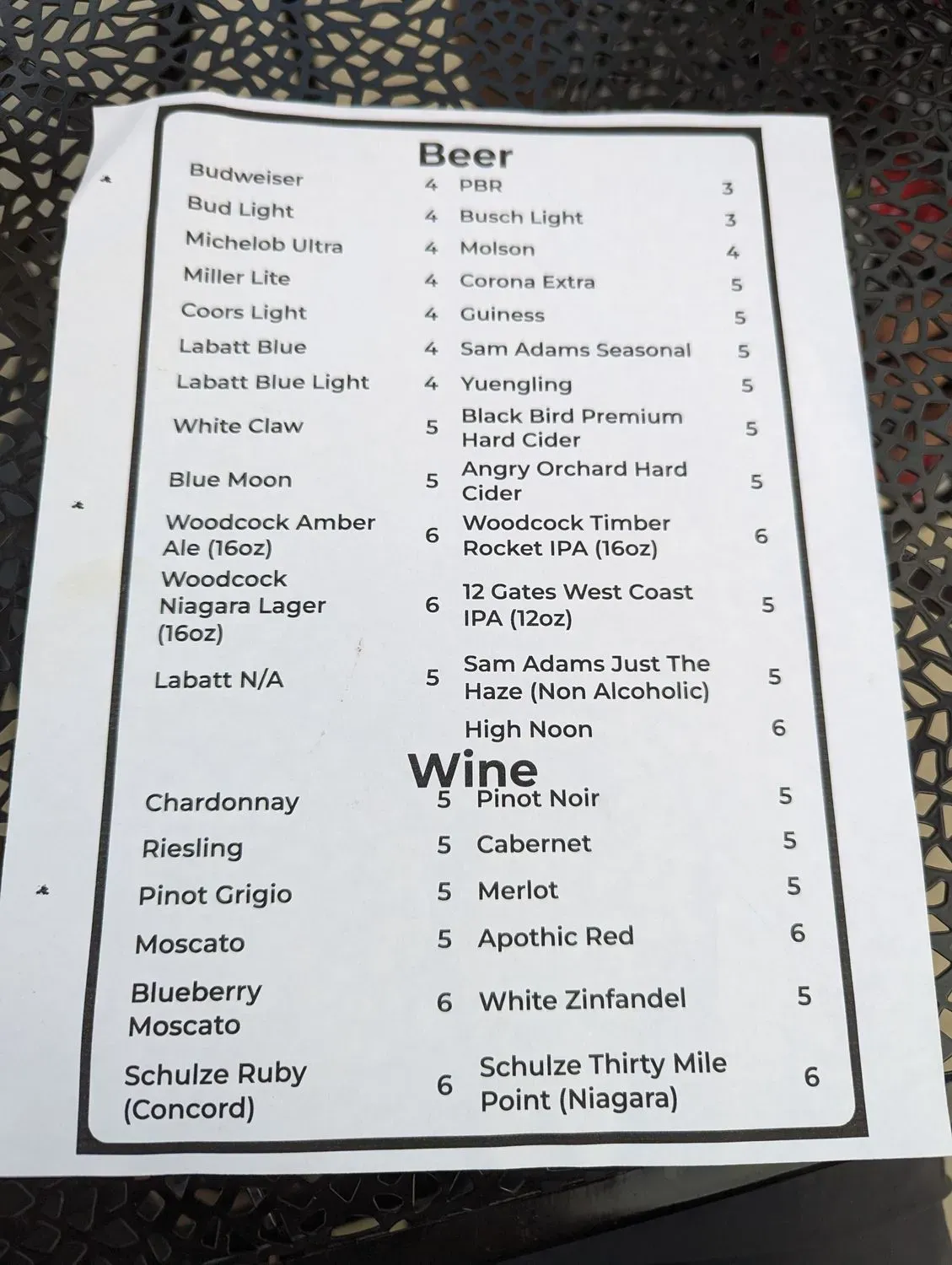 The Brookside Menu - Updated October 2025