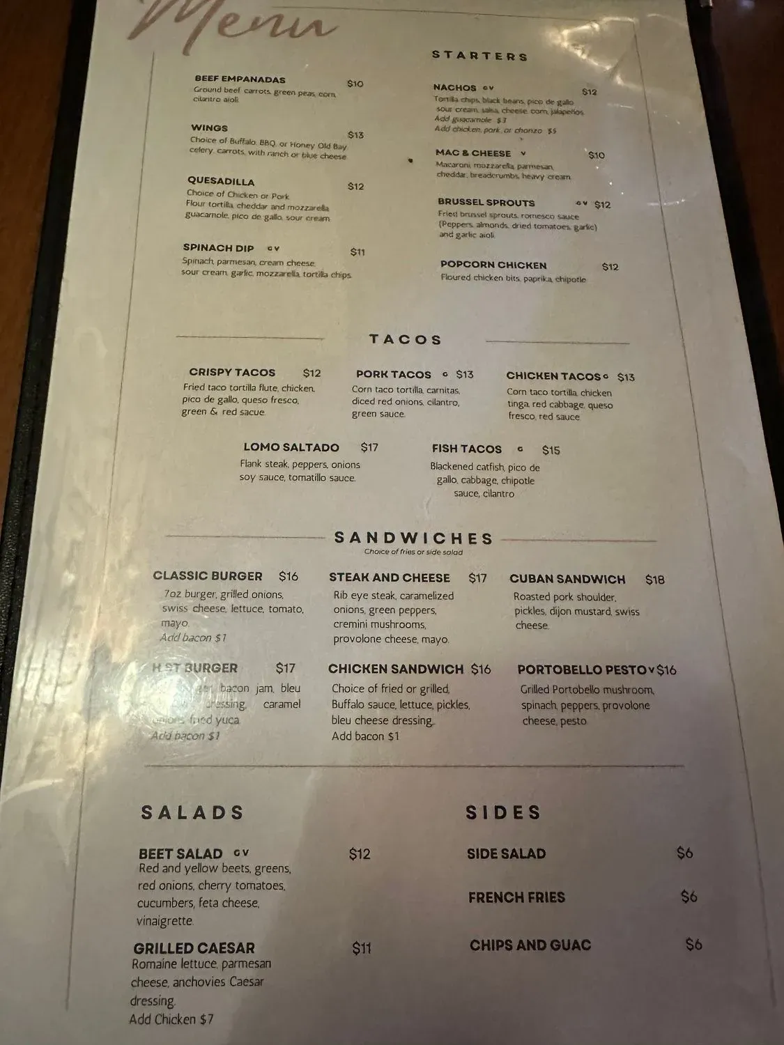 Menu 6