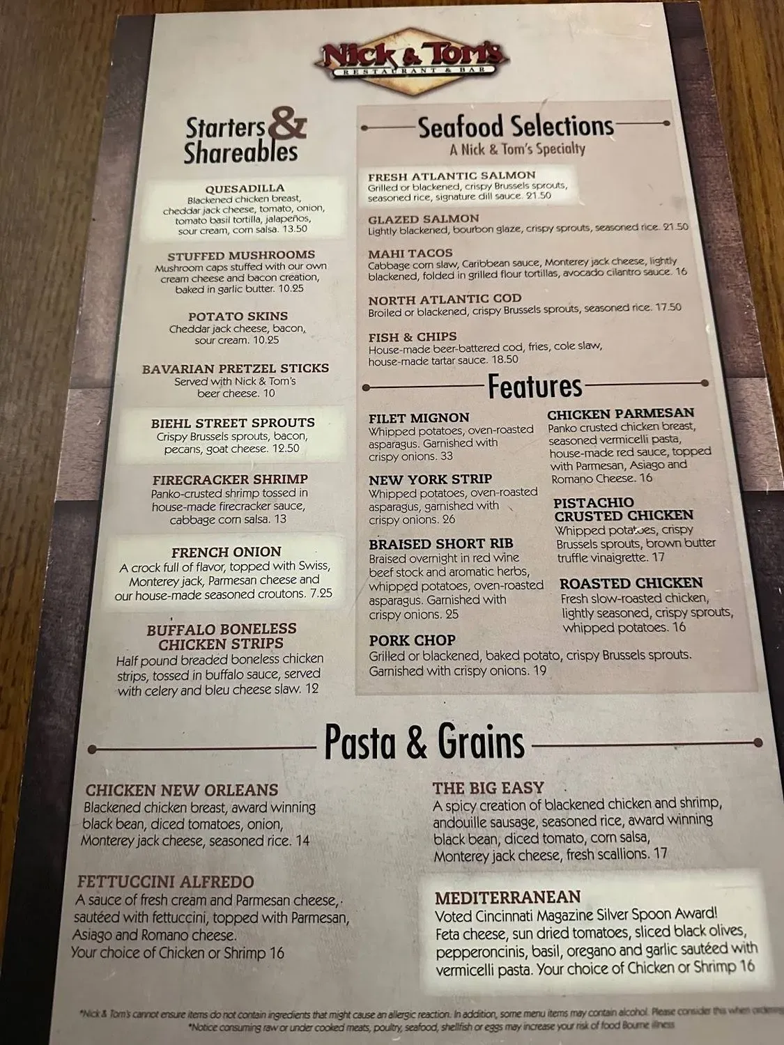 Menu 1