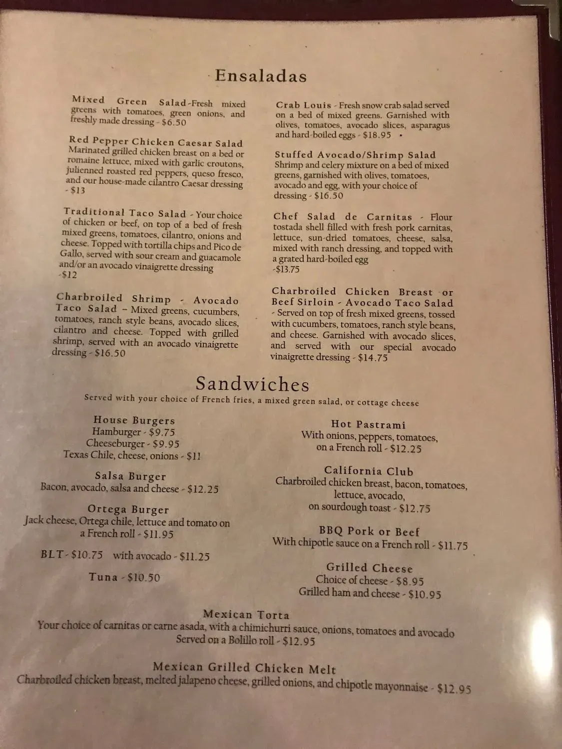 Menu 1