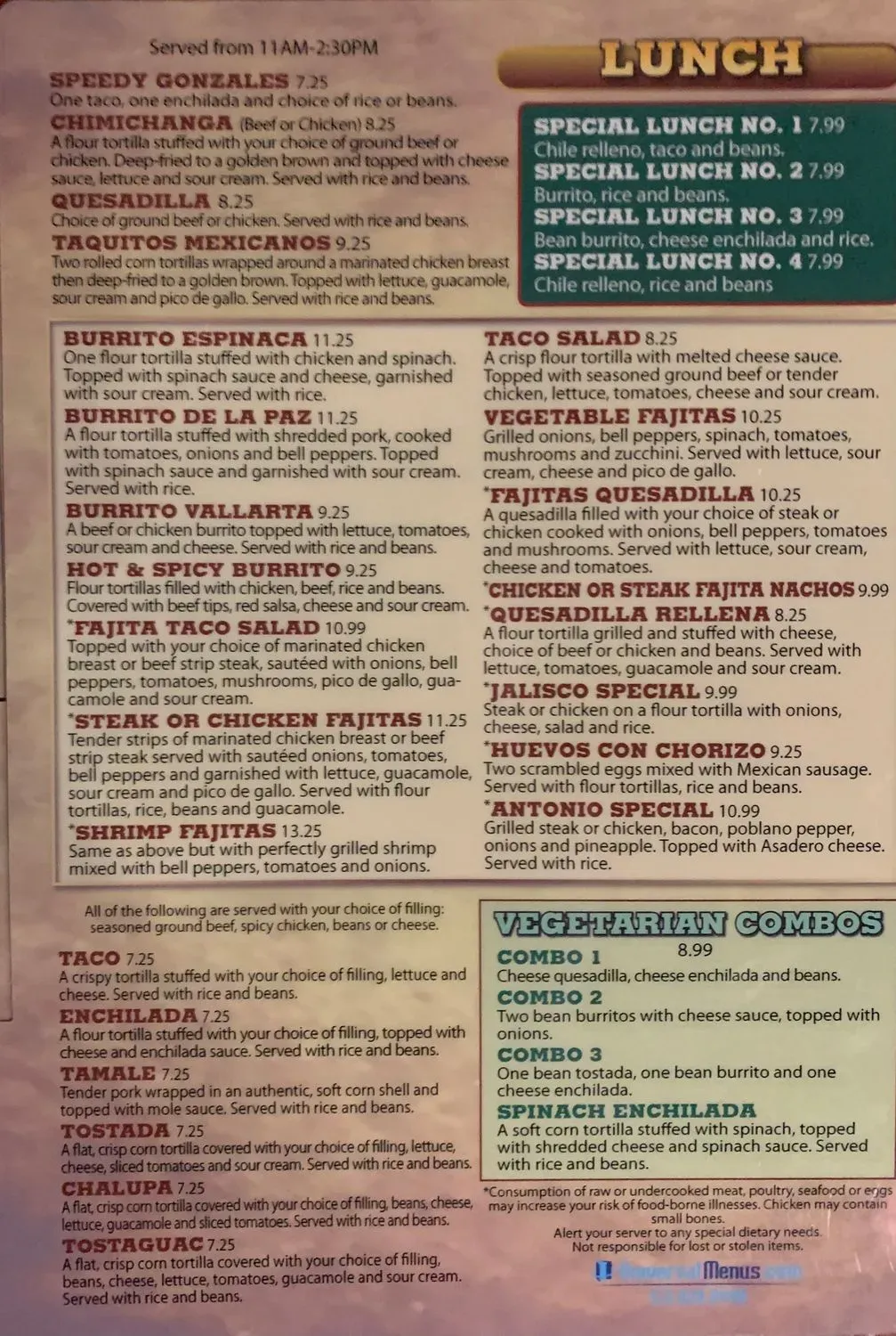 Menu 1