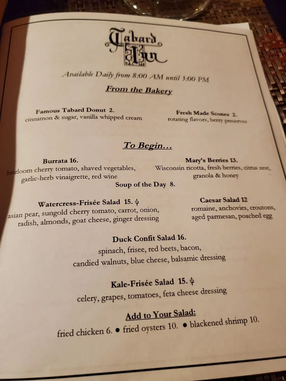 Menu 1