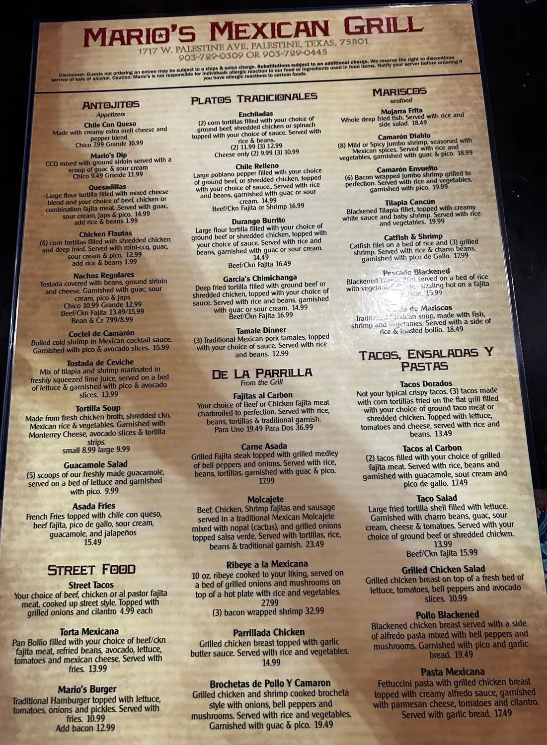 Menu 1