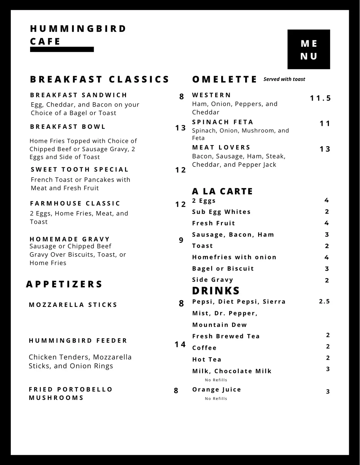 Menu 1