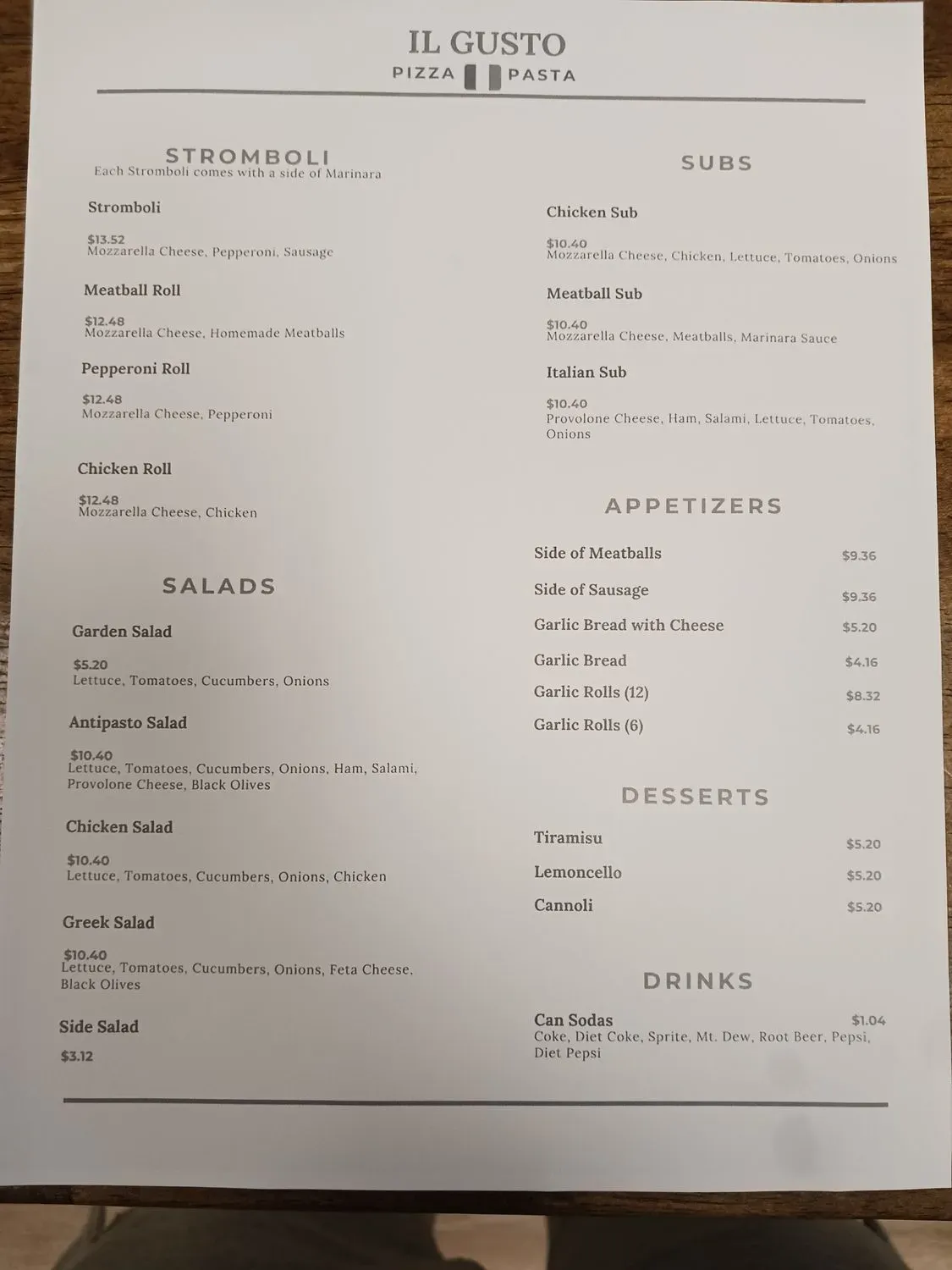 Menu 1