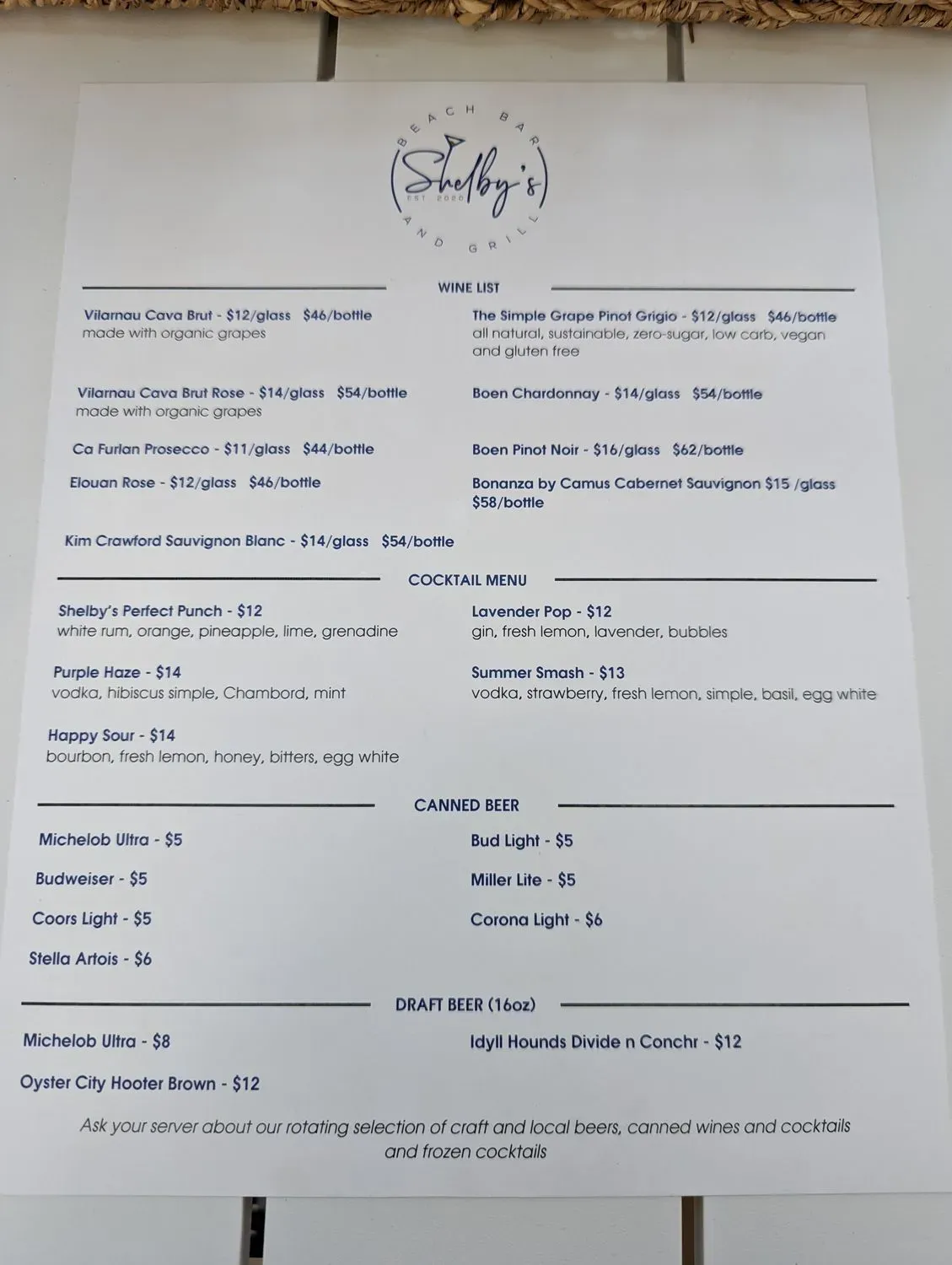 Menu 2