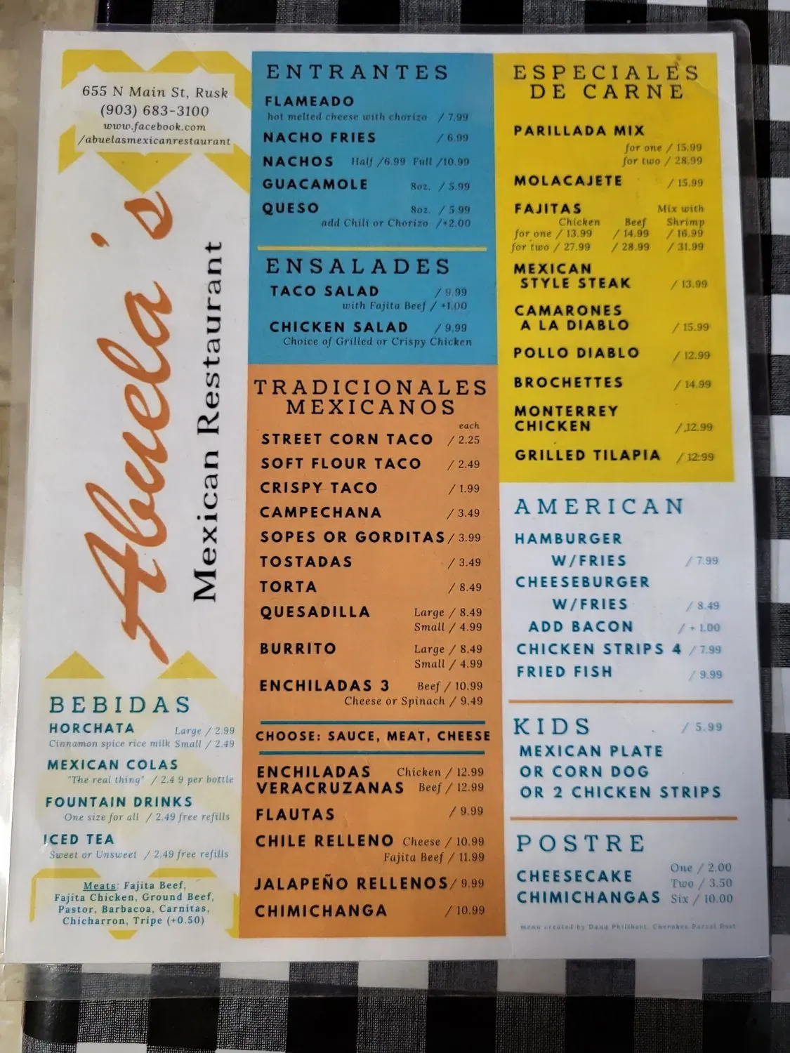 Menu 1