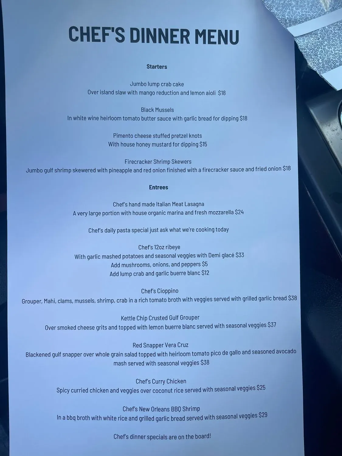 Menu 5