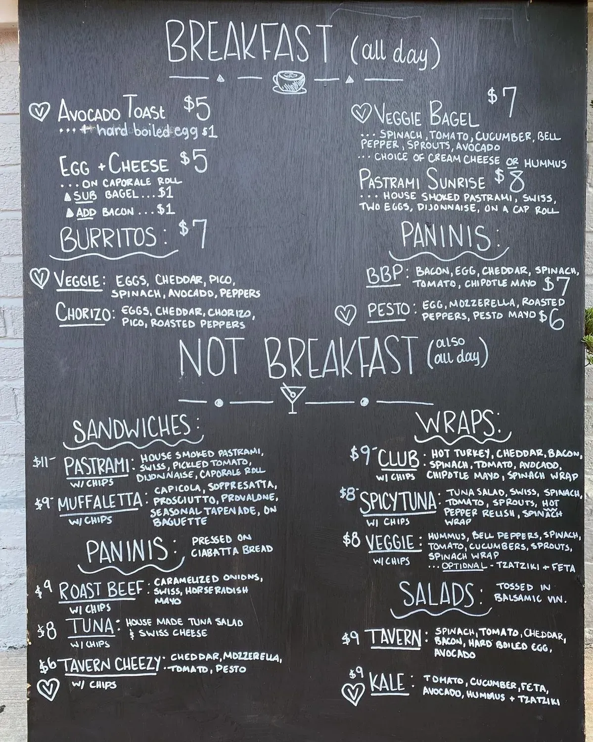 Corner Tavern and Cafe Menu - Updated October 2025