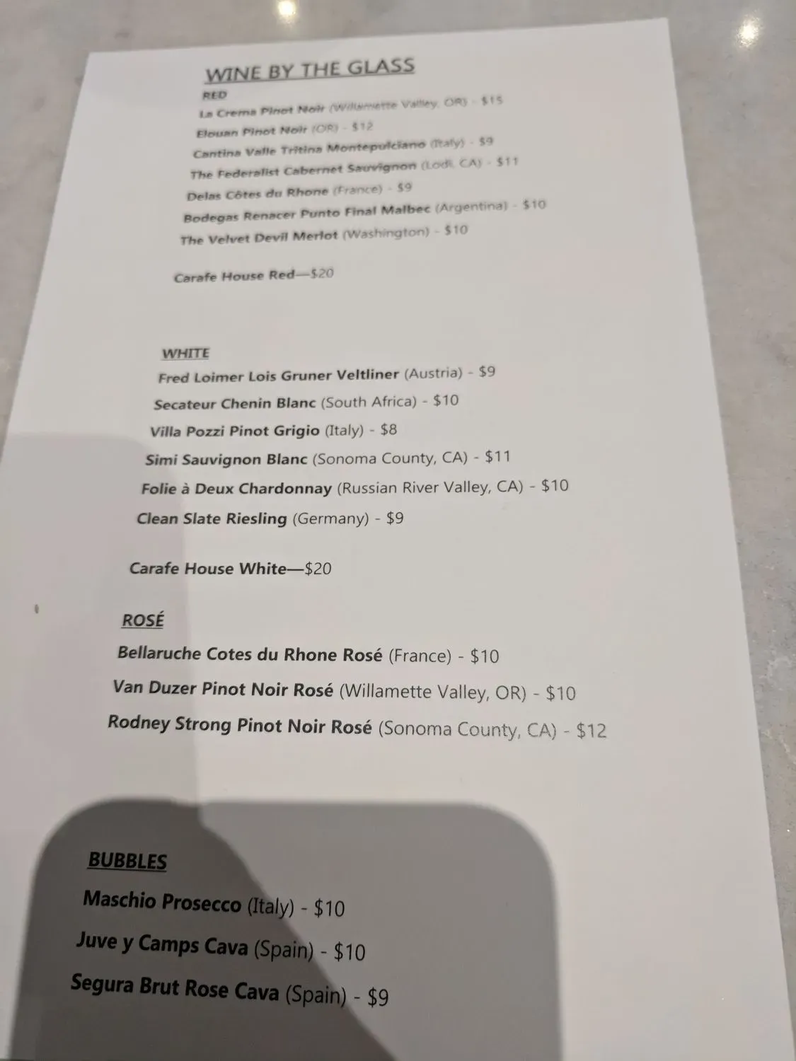 Menu 5