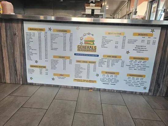 Generals Headquarters Menu Wasco Ca Checkle