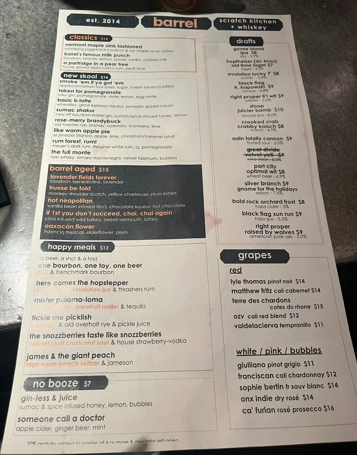 Menu 1