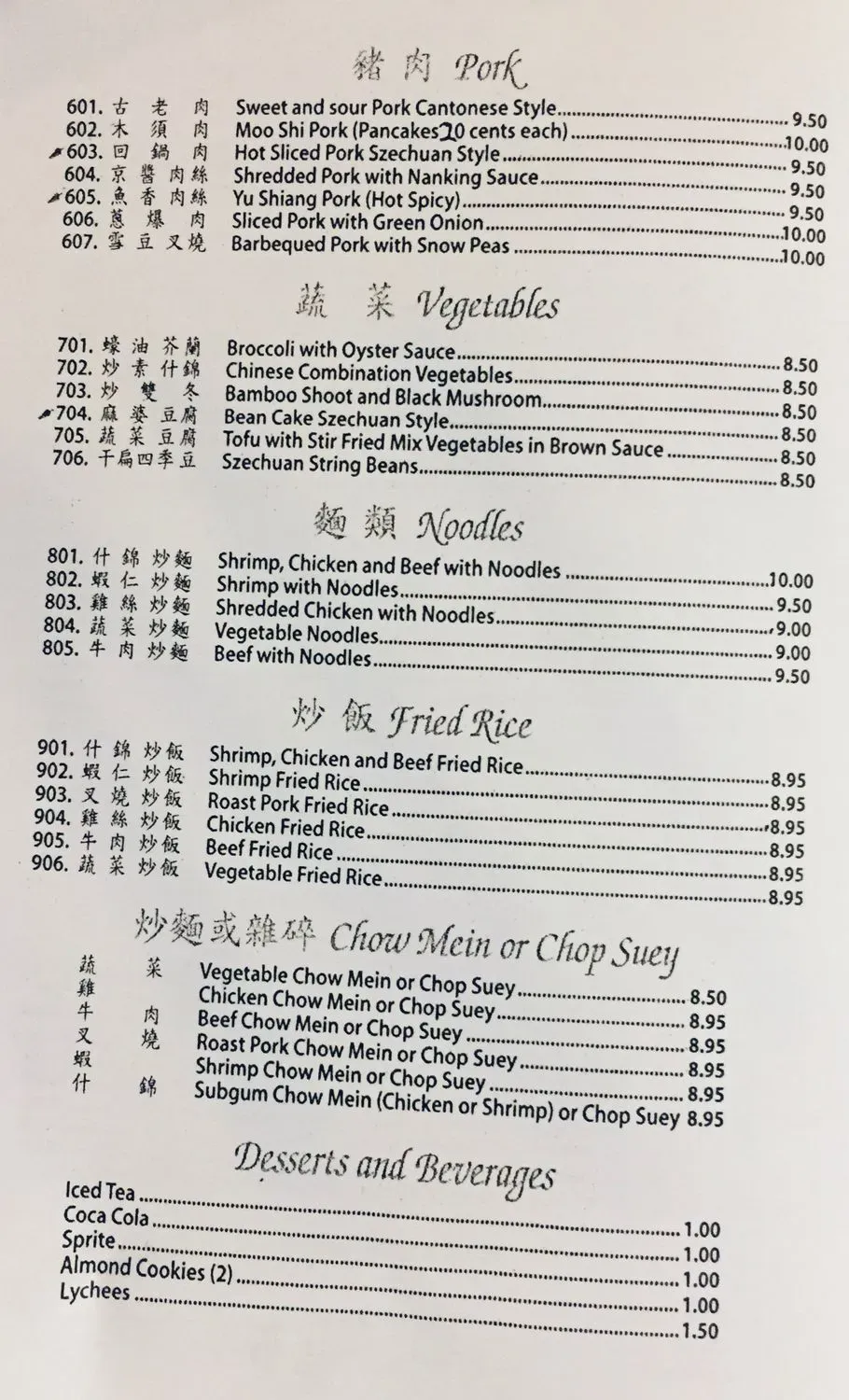 Menu 1