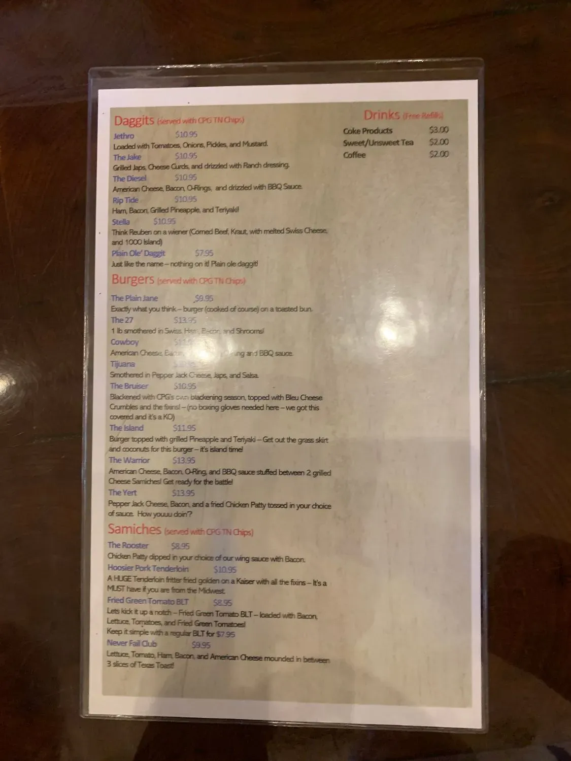 Menu 2