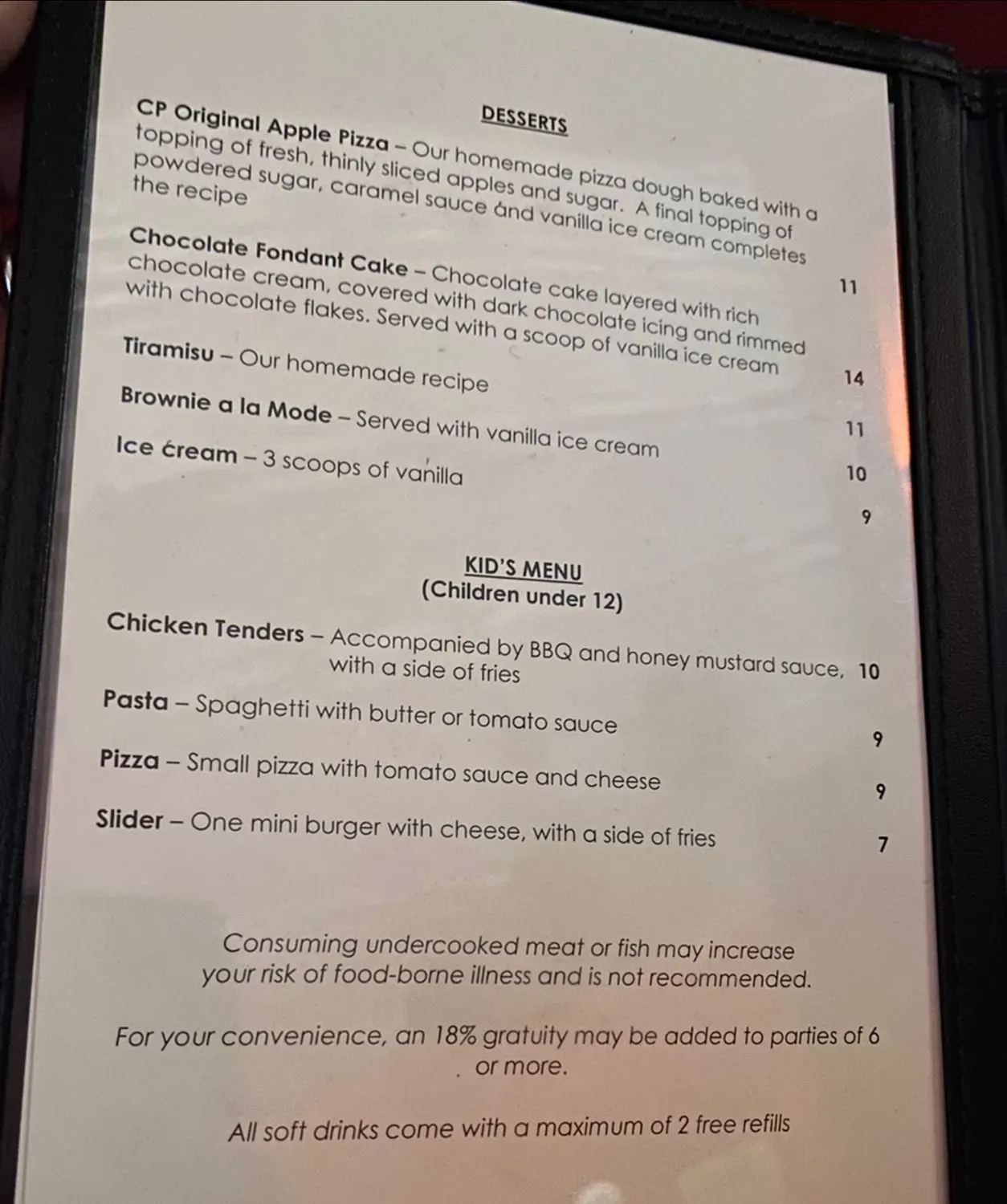 Menu 1