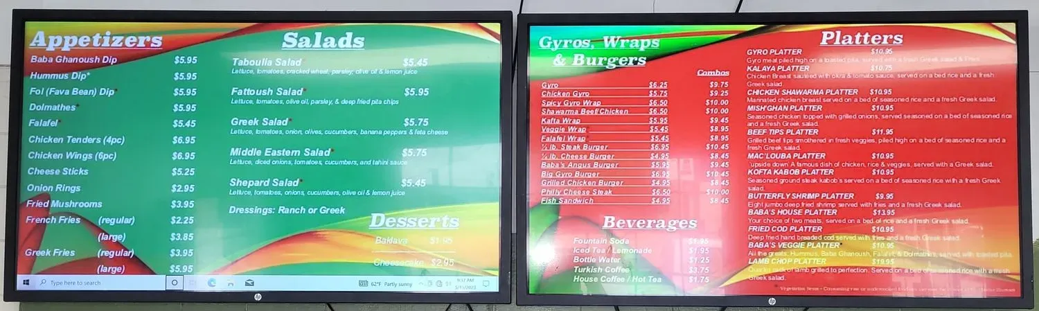 Menu 3