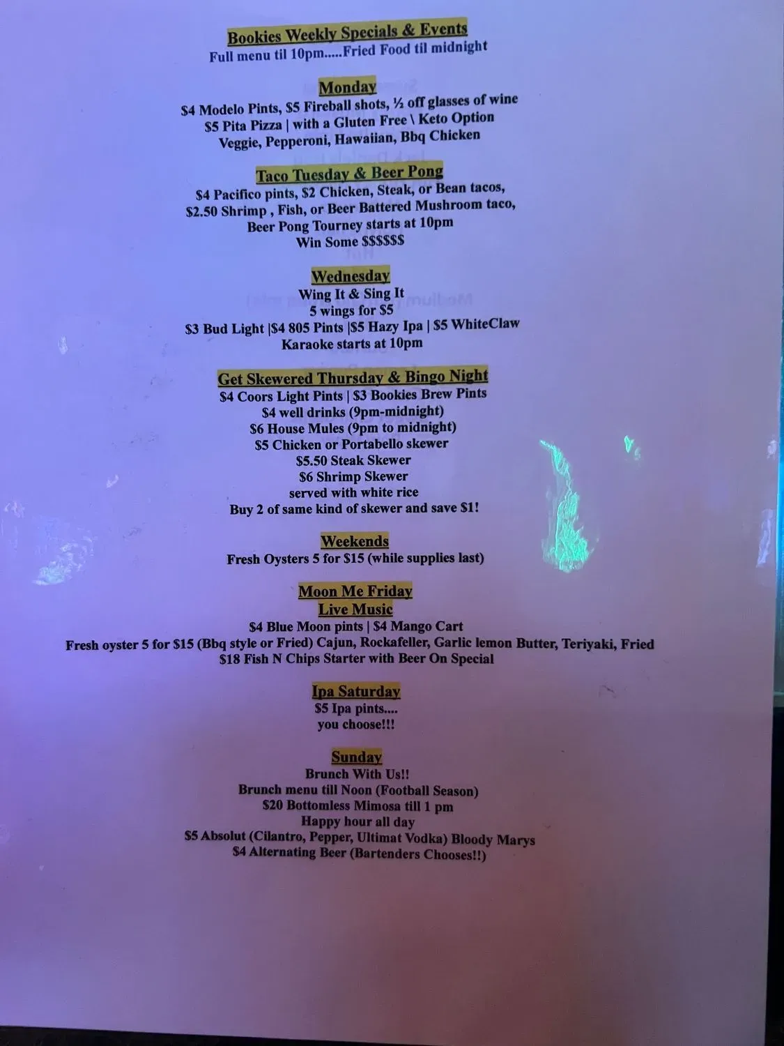 Menu 1