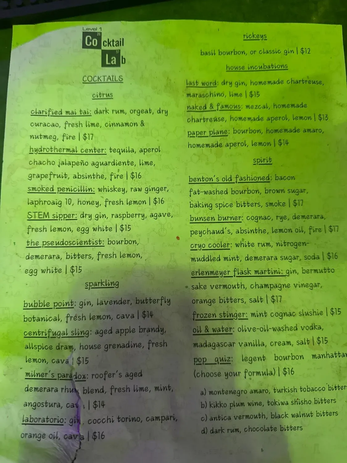 Menu 1