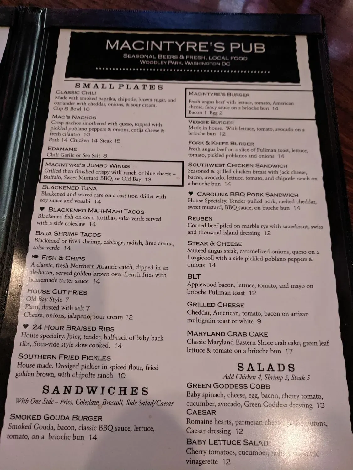 Menu 5