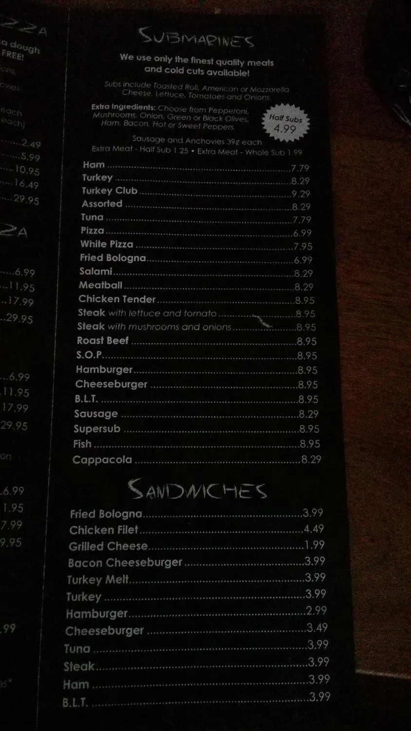 Menu 5
