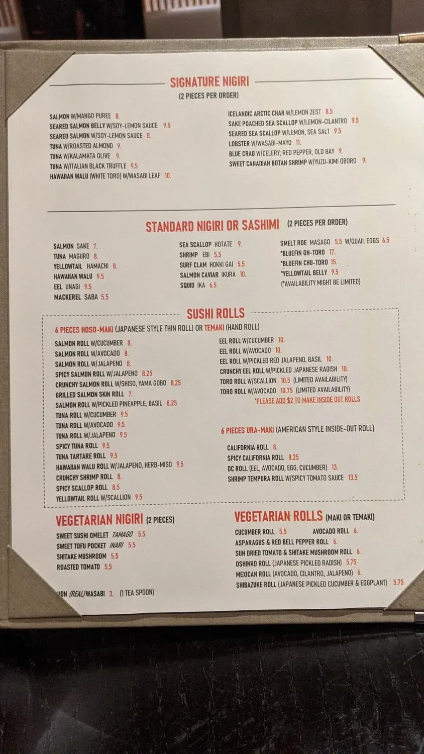 Menu 5