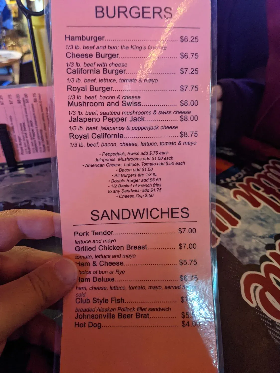 Menu 5