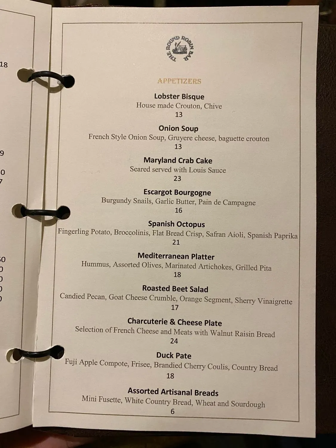 Menu 5