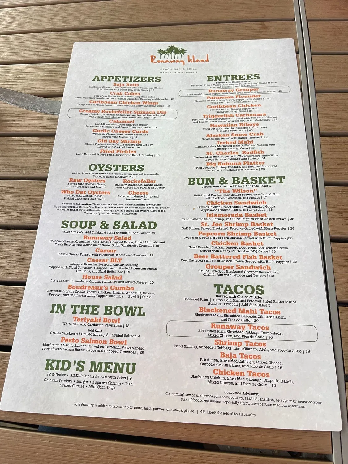 Menu 5