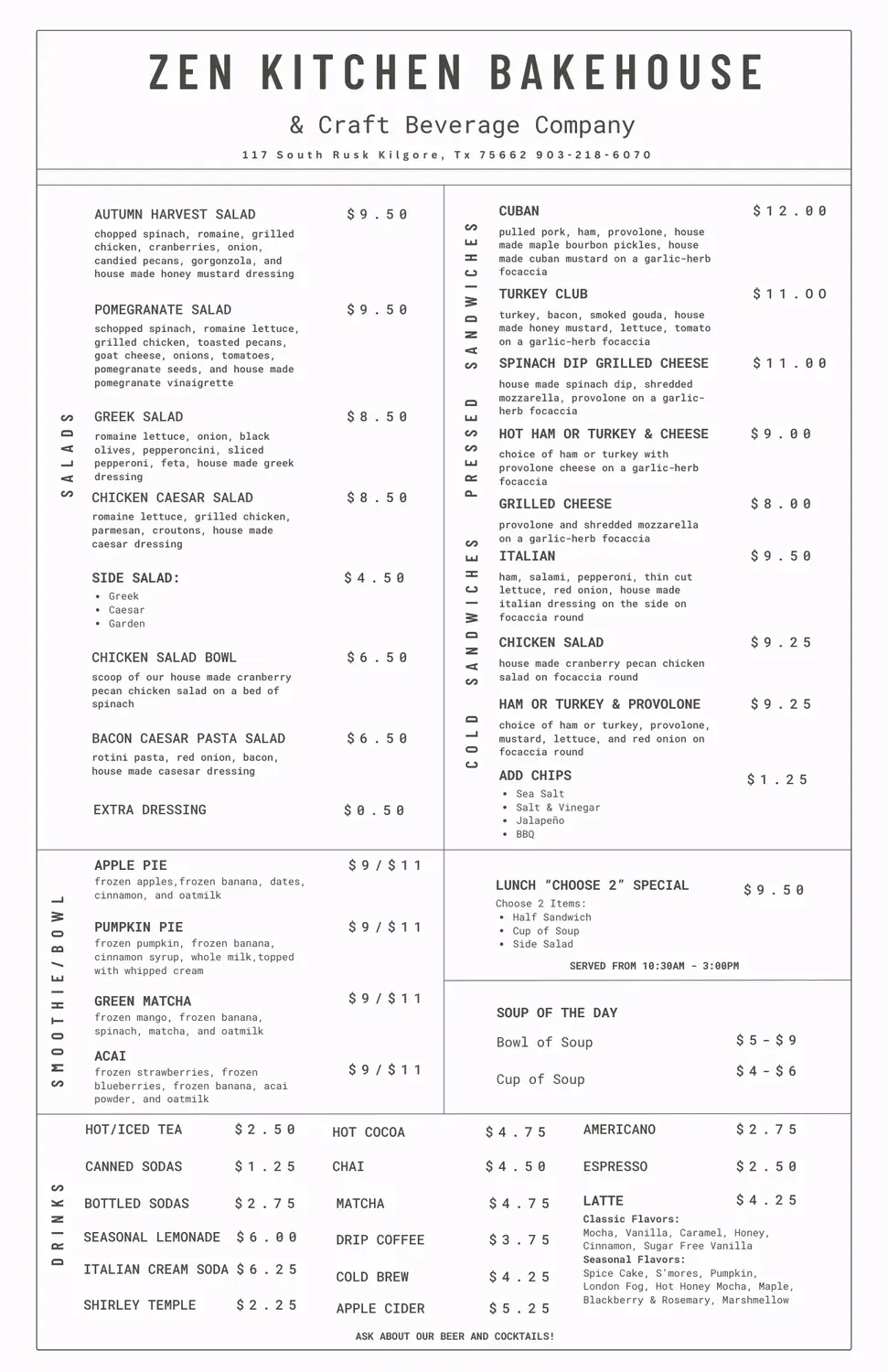 Menu 1