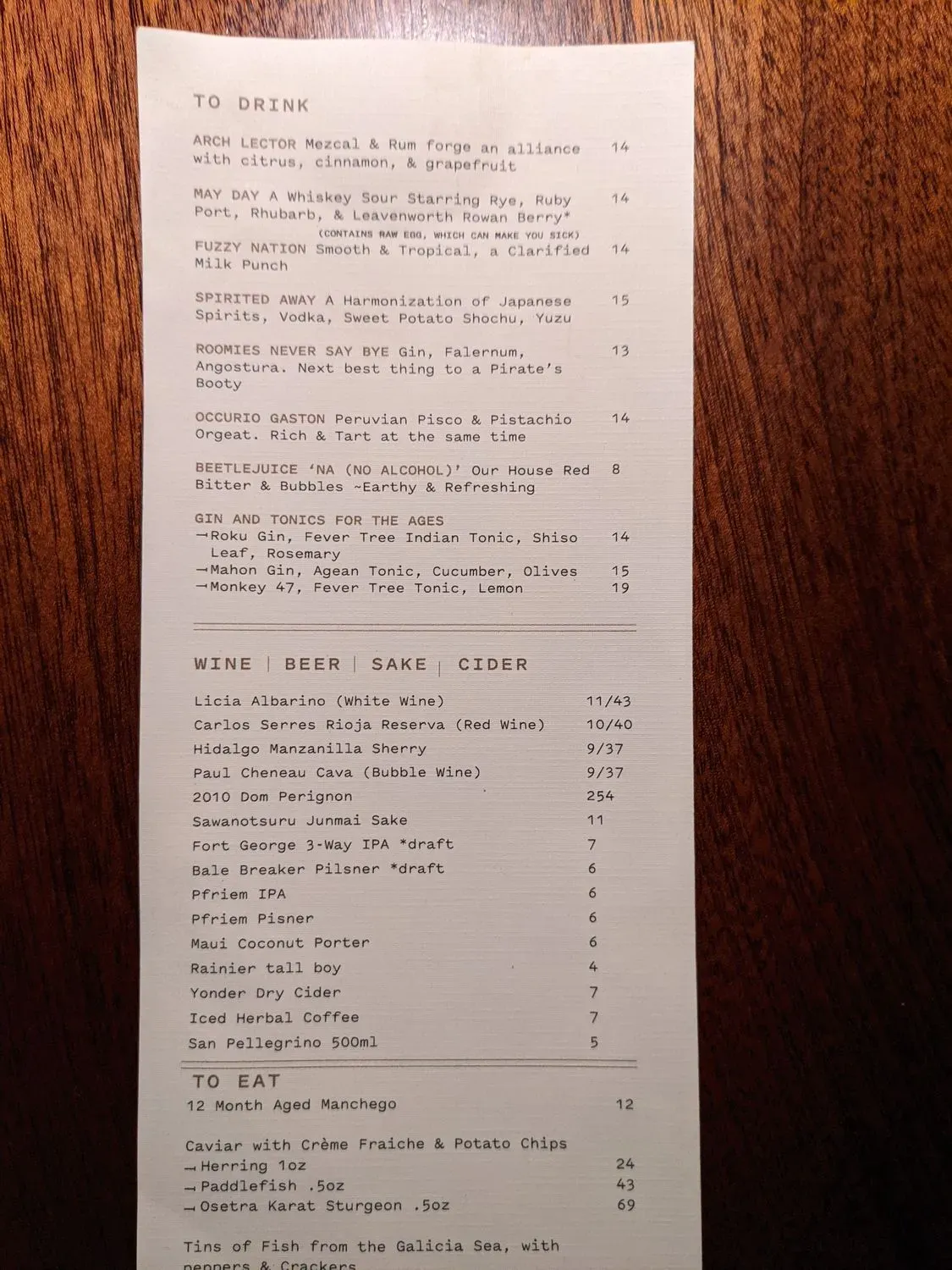 Menu 5