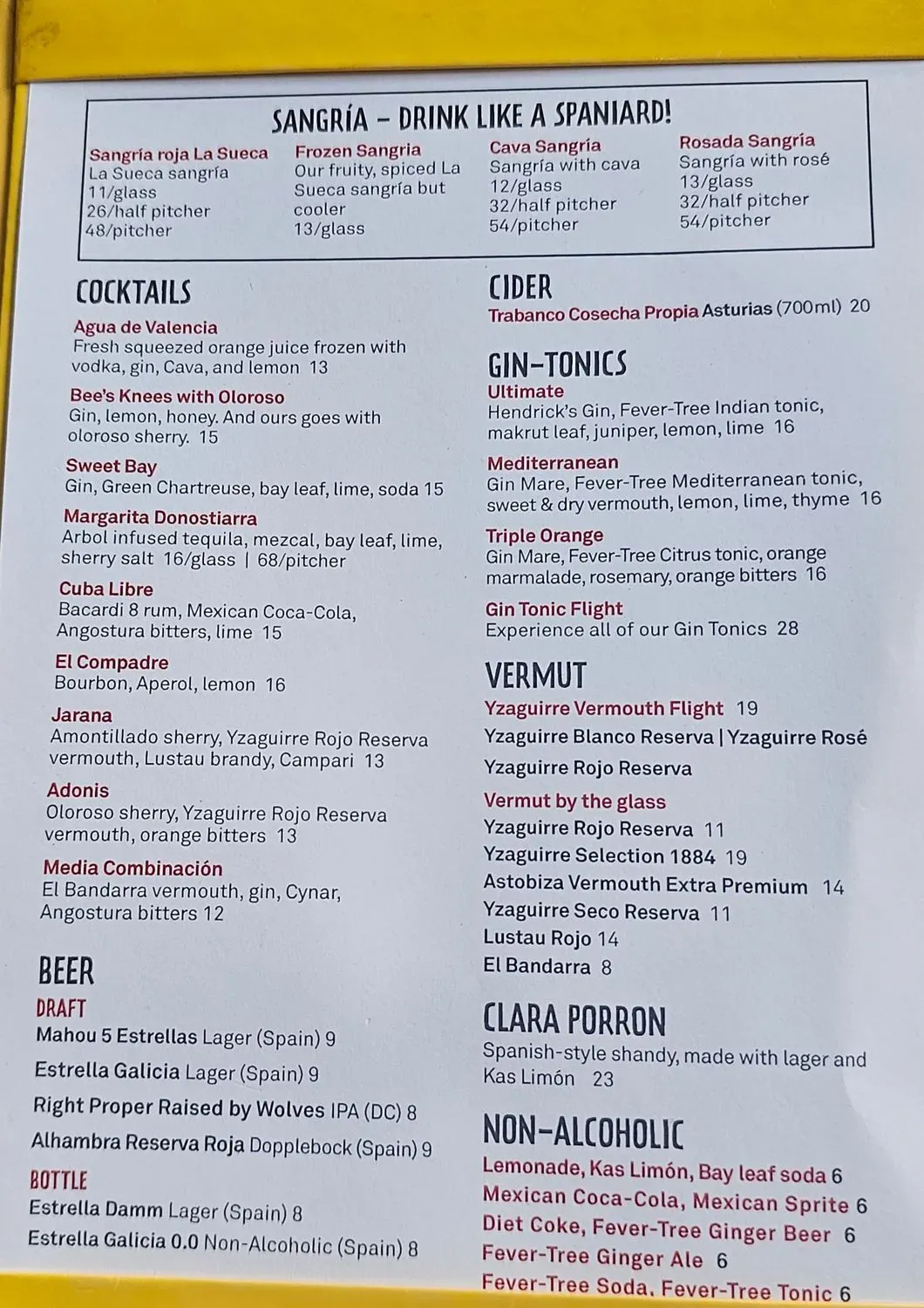 Menu 1