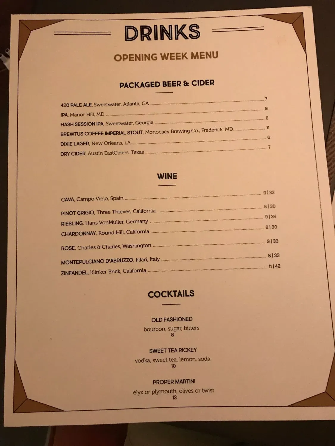 Menu 5