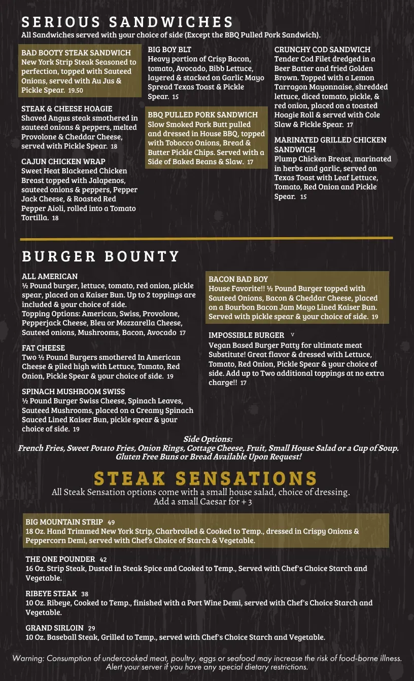 Snowy Mountain Brewery & Pub Menu - Updated October 2025