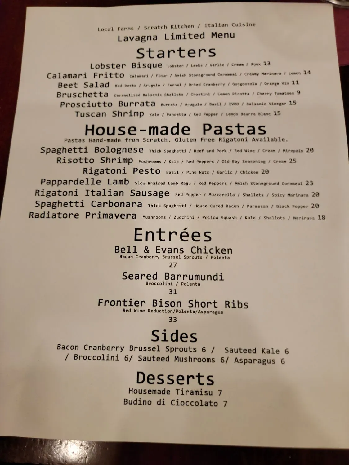 Menu 1