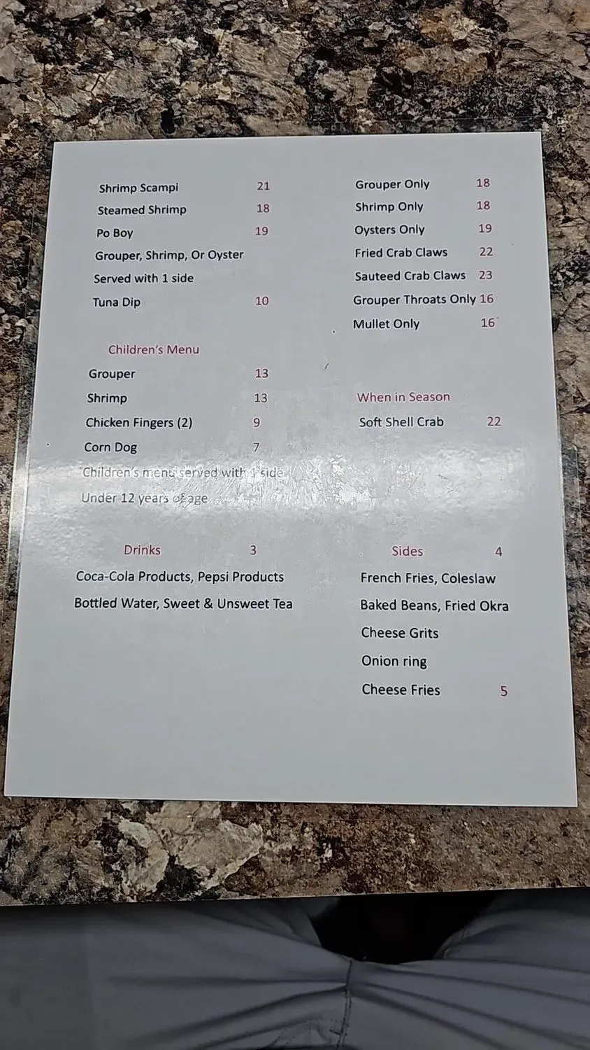 Menu 4